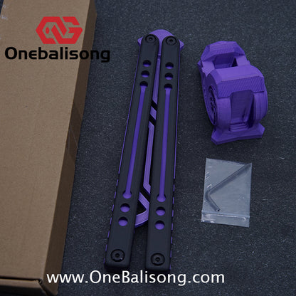 YY Giant nautilus Balisong Plastic Trainer Outdoor Safe EDC Practice Knife Fancy Folding Knife