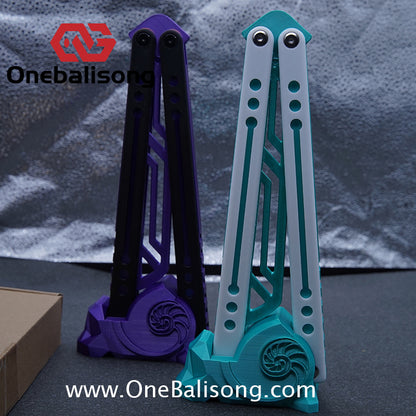 YY Giant nautilus Balisong Plastic Trainer Outdoor Safe EDC Practice Knife Fancy Folding Knife