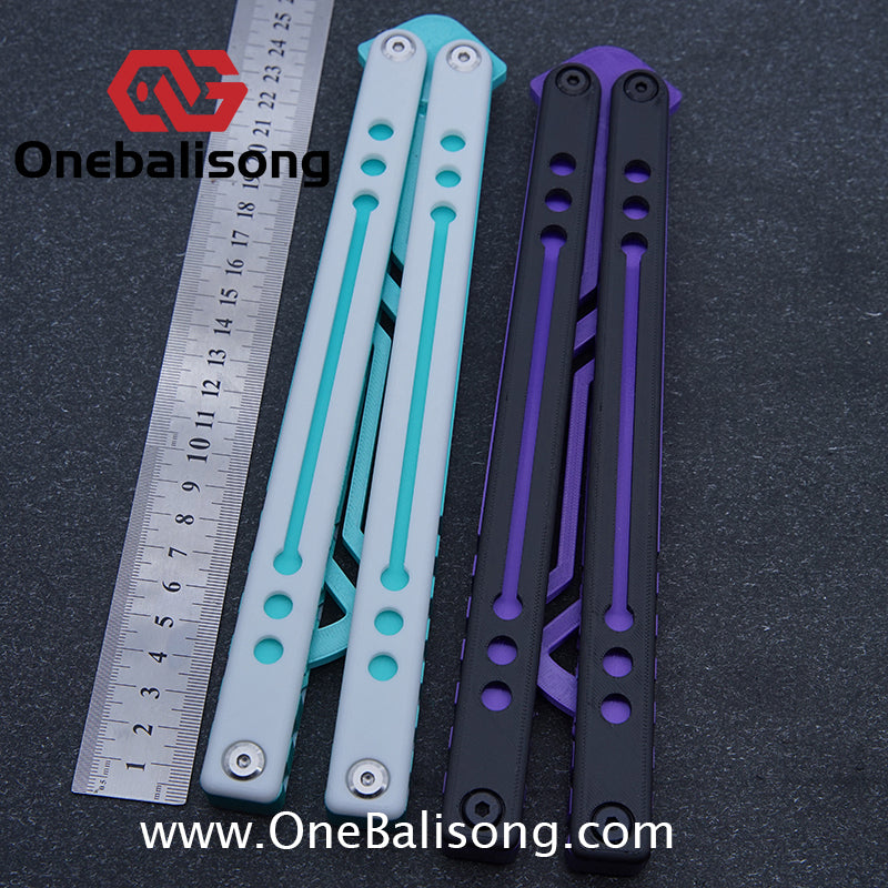 Giant nautilus Balisong Plastic Trainer Outdoor Safe EDC Practice Knife Fancy Folding Knife