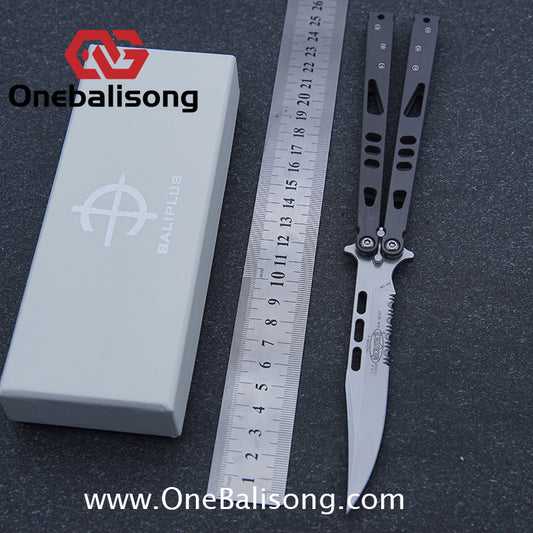 Baliplus Particle Balisong Clone TC4 Titanium Alloy Handle VG10 Stainless Steel Blade