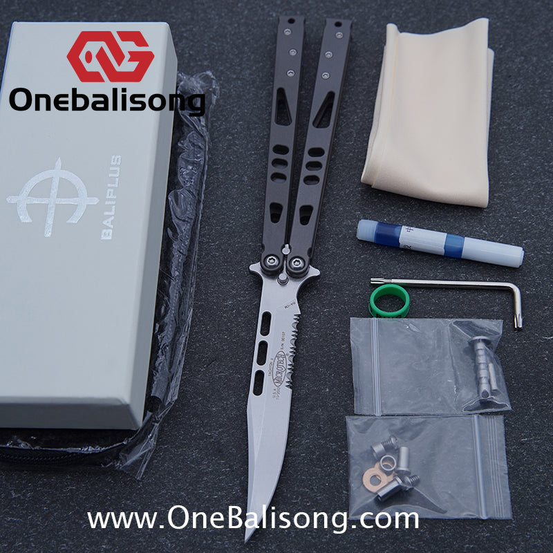 Baliplus Particle Balisong Clone TC4 Titanium Alloy Handle VG10 Stainless Steel Blade