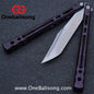 TITUS Sirius Ceramic Version Balisong Clone 7075 Aviation Aluminum Alloy Handle 5cr13Mov/14C28N Stainless Steel Fake Blade Bushing