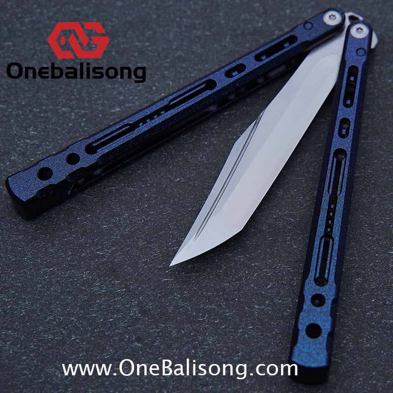TITUS Sirius Ceramic Version Balisong Clone 7075 Aluminum Alloy Handle Stainless Steel Fake Blade Bushing