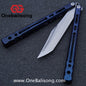 TITUS Sirius Ceramic Version Balisong Clone 7075 Aviation Aluminum Alloy Handle 5cr13Mov/14C28N Stainless Steel Fake Blade Bushing