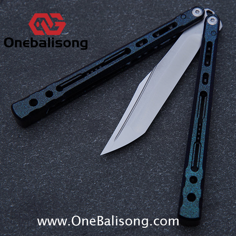 TITUS Sirius Ceramic Version Balisong Clone 7075 Aluminum Alloy Handle Stainless Steel Fake Blade Bushing