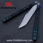 TITUS Sirius Ceramic Version Balisong Clone 7075 Aviation Aluminum Alloy Handle 5cr13Mov/14C28N Stainless Steel Fake Blade Bushing