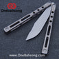 Theone Regime Balisong Titanium Alloy Handle Stainless Steel Live Blade One-piece structure Bushing