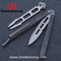 Maxace Obsidian Balisong Titanium Integrated Handle Bailu M390 Blade Integrated Structure Bushing