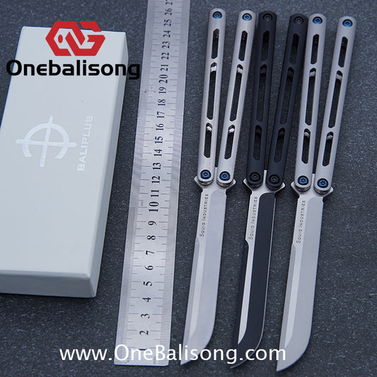Baliplus Tsunami V4 Balisong Clone TC4 Titanium Alloy Handle VG10 Live blade Bushing