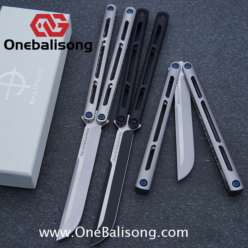 Baliplus Tsunami V4 Balisong Clone TC4 Titanium Alloy Handle VG10 Live blade Bushing