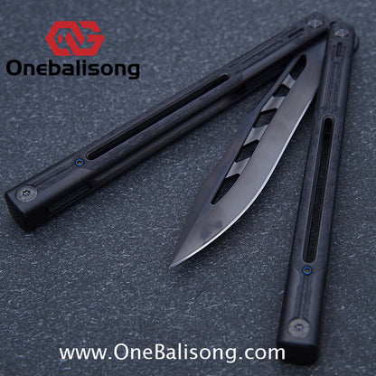 RAD Cygnus V2 Genuine Balisong Titanium-6AL-4V Handle CPM-S35VN Stainless Steel Live Blade Bushing