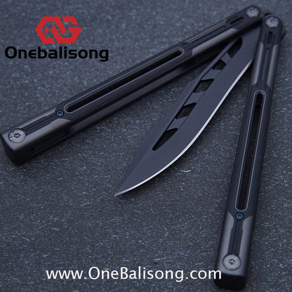 RAD Cygnus V2 Genuine Balisong Titanium-6AL-4V Handle CPM-S35VN Stainless Steel Live Blade Bushing