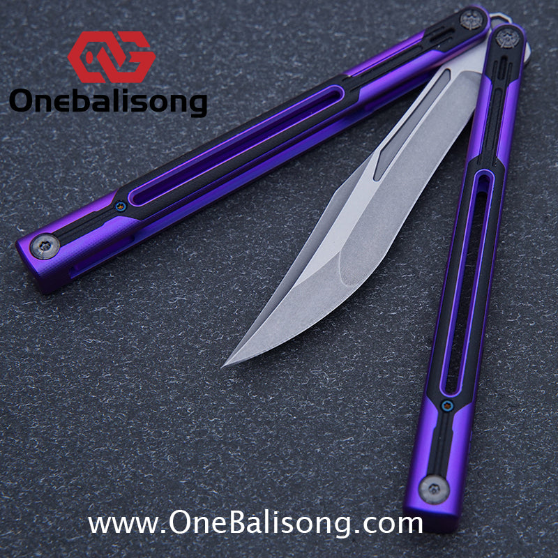 RAD Cygnus V2 Genuine Balisong Titanium-6AL-4V Handle CPM-S35VN Stainless Steel Blade Bushing
