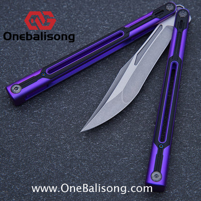 RAD Cygnus V2 Genuine Balisong Titanium-6AL-4V Handle CPM-S35VN Stainless Steel Live Blade Bushing