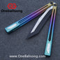 Asgard Slash God Balisong Titanium Alloy Handle Stainless Steel Blade Bushing