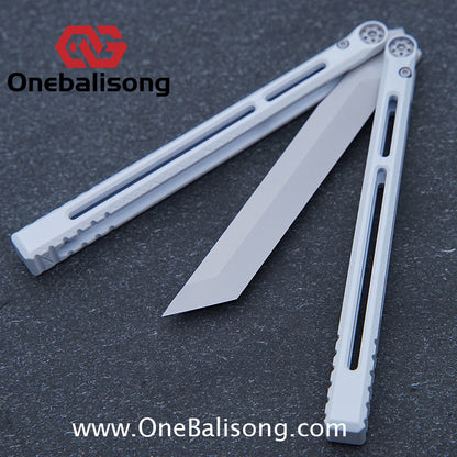 APOCALYPSE TIANQI Telesto Balisong Titanium Alloy Handle+VG10 Stainless Steel Blade Bushing