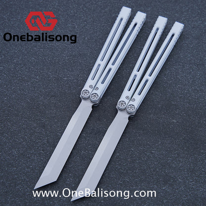 APOCALYPSE TIANQI Telesto Balisong Titanium Alloy Handle+VG10 Stainless Steel Blade Bushing