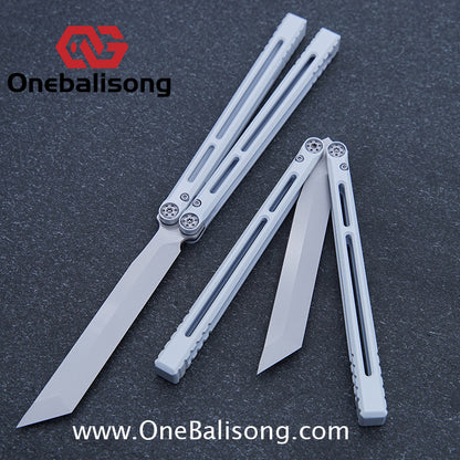 APOCALYPSE TIANQI Telesto Balisong Titanium Alloy Handle+VG10 Stainless Steel Blade Bushing
