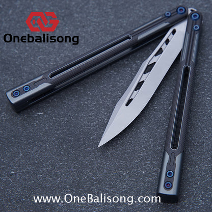 APOCALYPSE TIANQI Cygnus Clone v3.5 Blue screw 7075 Aluminum alloy handle bushing stainless steel blade