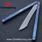 Baliplus Gaboon Balisong Clone Titanium Alloy Handle 14C28N Stainless Steel Blade Sandwich Structure