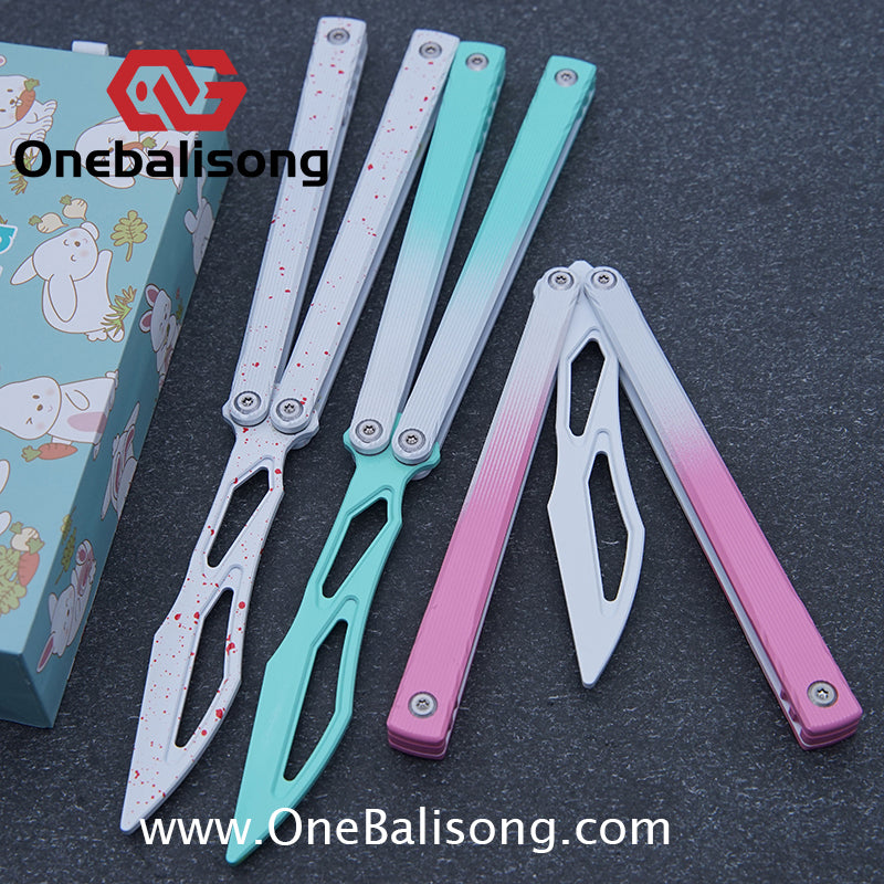 Asgard Master Balisong Aluminum Alloy Handle Stainless Steel Sandwich Structure Bushing