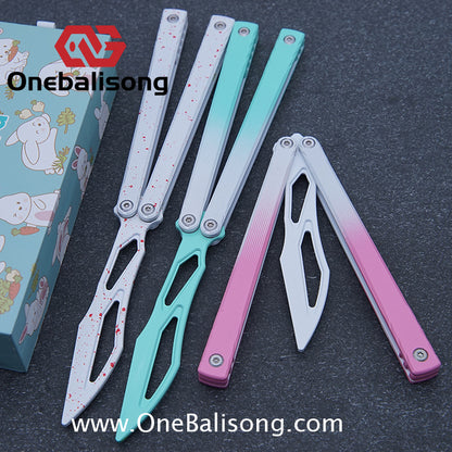 Asgard Master Balisong Aluminum Alloy Handle Stainless Steel Sandwich Structure Bushing