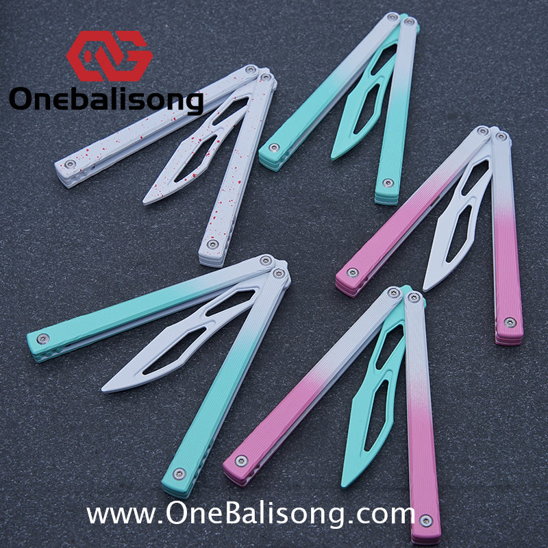 Asgard Master Balisong Aluminum Alloy Handle Stainless Steel Sandwich Structure Bushing