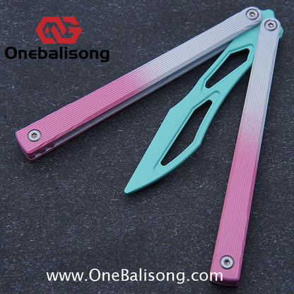 Asgard Master Balisong Aluminum Alloy Handle Stainless Steel Sandwich Structure Bushing
