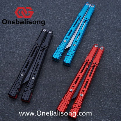 Once Mouse Balisong 7075 Aluminum Alloy Splicing Handle Stainless Steel Blade Bushings