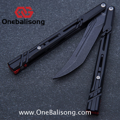 Once Mouse Balisong 7075 Aluminum Alloy Splicing Handle Stainless Steel Blade Bushings