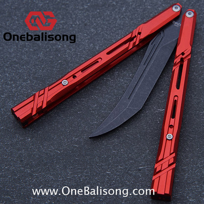 Once Mouse Balisong 7075 Aluminum Alloy Splicing Handle Stainless Steel Blade Bushings