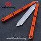 Baliplus Kraken Balisong Glossy clone Tanto/Bowie/Weekawk  live/Fake Blade Channel 7075 Aluminum Glossy Handle Bushings 9cr18