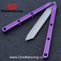 Baliplus Kraken Balisong Glossy clone Tanto/Bowie/Weekawk  live/Fake Blade Channel 7075 Aluminum Glossy Handle Bushings 9cr18