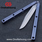 Baliplus Kraken Balisong Glossy clone Tanto/Bowie/Weekawk  live/Fake Blade Channel 7075 Aluminum Glossy Handle Bushings 9cr18