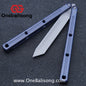 Baliplus Kraken Balisong Glossy clone Tanto/Bowie/Weekawk  live/Fake Blade Channel 7075 Aluminum Glossy Handle Bushings 9cr18