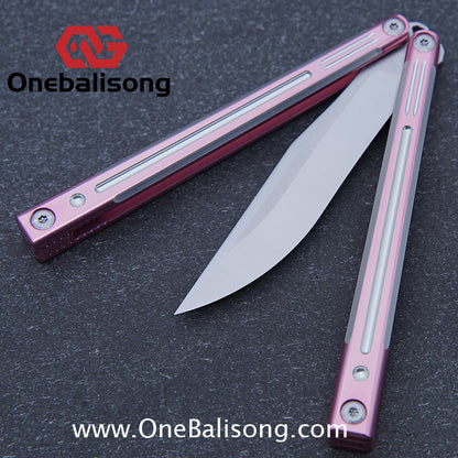 TITUS Orion Clone Balisong Aluminum Alloy Handle Stainless Steel Fake Blade Bushing