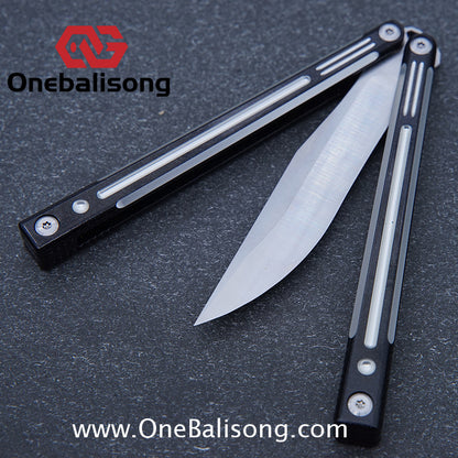 TITUS Orion Clone Balisong Aluminum Alloy Handle Stainless Steel Fake Blade Bushing