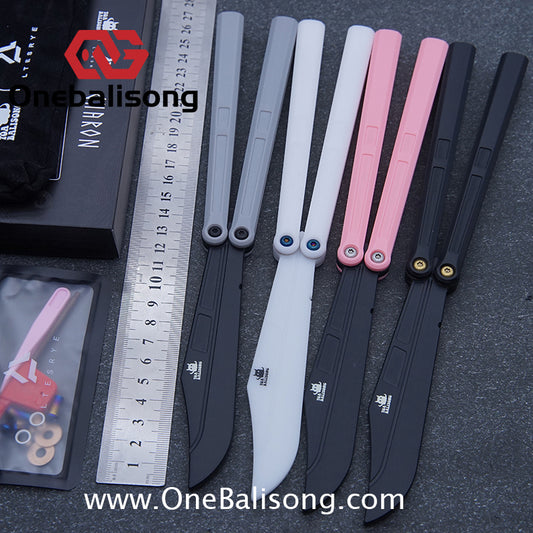 TOA Charon Balisong Plastic Trainer Outdoor Safe EDC Practice Knife Fancy Folding Knife
