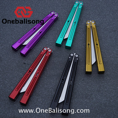 HR Killer Balisong  Seven series aluminum Handle 14c28n/vg10 Blade integrated+traditional shaft sleeve