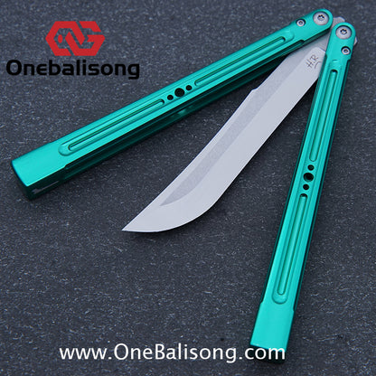 HR Killer Balisong  Seven series aluminum Handle 14c28n/vg10 Blade integrated+traditional shaft sleeve