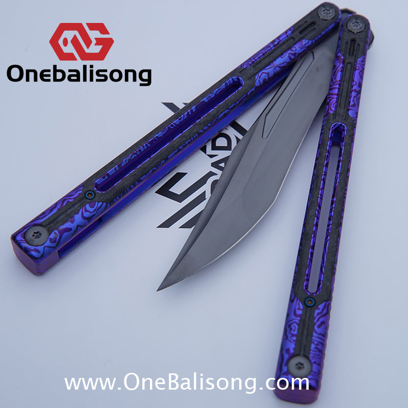 RAD Cygnus V2 Genuine Balisong Titanium-6AL-4V Handle CPM-S35VN Stainless Steel Blade Bushing