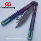 RAD Cygnus V2 Genuine Balisong Titanium-6AL-4V Handle CPM-S35VN Stainless Steel Live Blade Bushing