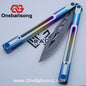 RAD Cygnus V2 Genuine Balisong Titanium-6AL-4V Handle CPM-S35VN Stainless Steel Live Blade Bushing