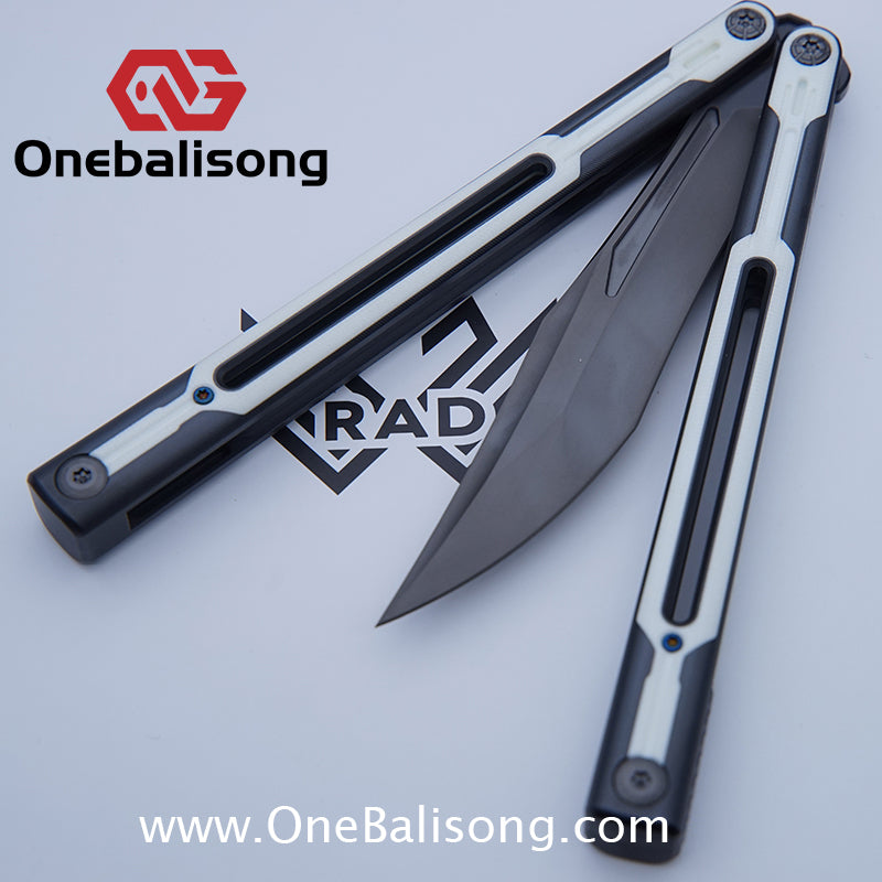 RAD Cygnus V2 Genuine Balisong Titanium-6AL-4V Handle CPM-S35VN Stainless Steel Blade Bushing