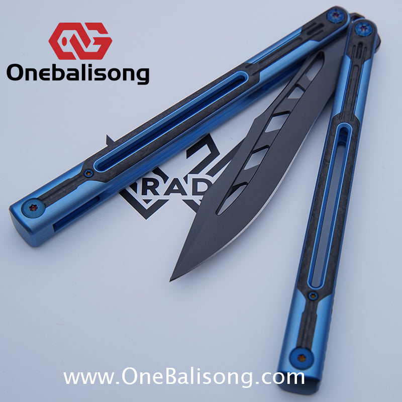 RAD Cygnus V2 Genuine Balisong Titanium-6AL-4V Handle CPM-S35VN Stainless Steel Blade Bushing