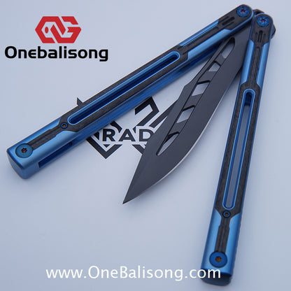 RAD Cygnus V2 Genuine Balisong Titanium-6AL-4V Handle CPM-S35VN Stainless Steel Live Blade Bushing