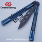 RAD Cygnus V2 Genuine Balisong Titanium-6AL-4V Handle CPM-S35VN Stainless Steel Live Blade Bushing