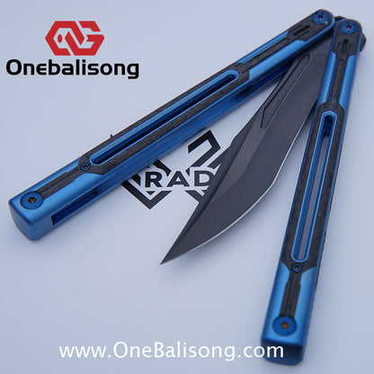 RAD Cygnus V2 Genuine Balisong Titanium-6AL-4V Handle CPM-S35VN Stainless Steel Live Blade Bushing