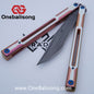RAD Cygnus V2 Genuine Balisong Titanium-6AL-4V Handle CPM-S35VN Stainless Steel Live Blade Bushing