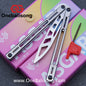 Asgard Steel Cygnus Balisong ABS Patch/Coating/Stainless Steel Handle Stainless Steel Blade Bushings